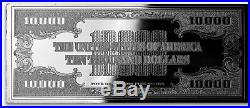 $10,000 GOLD NOTE PROOF 4oz CURRENCY UNC SILVER BAR + VELVET BOX + COA GIFT