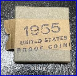 (10) 1955 US Silver Proof Set Original BOX & TISSUE, No Coins Mint OGP Empty. 10