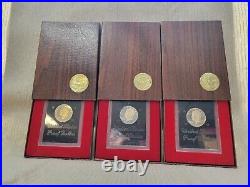 15 Silver Proof Brown Box Eisenhower Dollars $1 1972,72,74 240720