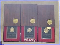 15 Silver Proof Brown Box Eisenhower Dollars $1 1972,72,74 240720