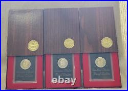 15 Silver Proof Brown Box Eisenhower Dollars $1 1972,72,74 240720
