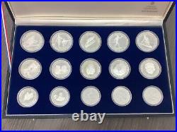 15 Silver Proof Coins Set Sarajevo 1984 Olympic Games Mint Box Coa L72 15 Silver Proof Coins Set Sarajevo 1984 Olympic Games Mint Box Coa L72