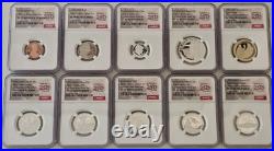 1776-2026 S Silver Proof 10 Coin Set NGC PF70 UCam 250th Label IN COLLECTOR BOX