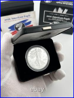1776-2026 W American Eagle Proof Silver Coin Semiquincentennial OGP Box COA