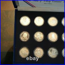 1886-1986 Statue of Liberty Centennial Collection Set 90% Silver withBox & Papers