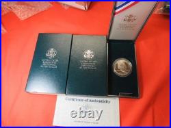 1890-1990 EISENHOWER Centennial PROOF U. S. Silver Dollar with Box & COA