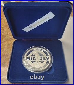 1928-1988 Mickey 5oz Fine Silver Proof, Sixty Years With You. Box No Cert 1928-1988 Mickey 5oz Fine Silver Proof, Sixty Years With You. Box No Cert