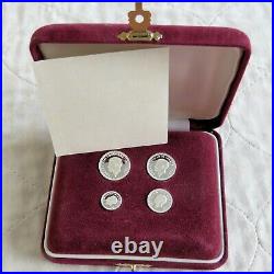 1936 EDWARD VIII 4 COIN SILVER PROOF PATTERN MAUNDY SET boxed/coa
