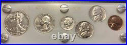 1942 6 Coin US Mint PROOF Set Gem Coins in White Capital Holder Display Box