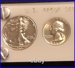 1942 6 Coin US Mint PROOF Set Gem Coins in White Capital Holder Display Box