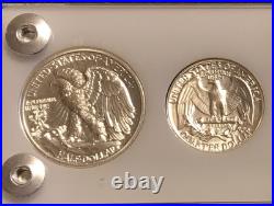 1942 6 Coin US Mint PROOF Set Gem Coins in White Capital Holder Display Box