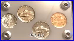 1942 6 Coin US Mint PROOF Set Gem Coins in White Capital Holder Display Box