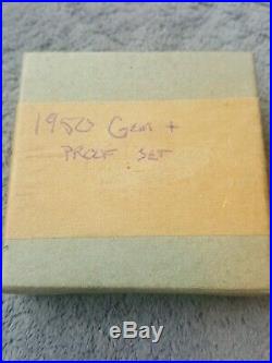 1950 5 Coin Silver Proof set Original Box, cello and tissue, ALL GEM COINS