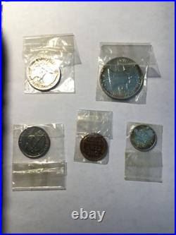 1952 5 COIN SILVER US BOX PROOF SET in Original box Nice toning