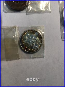 1952 5 COIN SILVER US BOX PROOF SET in Original box Nice toning