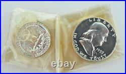 1953 Us Silver Proof Set 90% Silver Coins In Original Mint Box