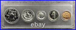 1954 5 Silver Coin Proof Set in Whitman Proof Set Holder BOX-CS1