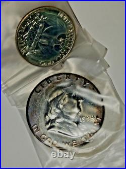 1954 SILVER PROOF SET OGP Green Box 5 Coin Set US Mint Intact WOW! NICE Tone