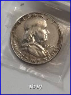 1954 Silver Proof Set Coins Dollar Half Quarter Dime Nickel Lincoln Cent & Box