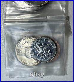 1954 Silver US Proof Set Comes in Original Box & Plastic Sleeves-Cameos/Toned