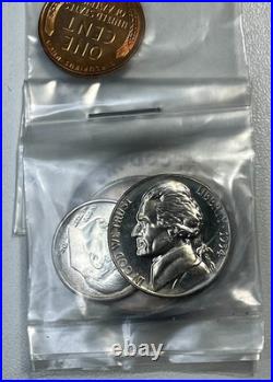 1954 Silver US Proof Set Comes in Original Box & Plastic Sleeves-Cameos/Toned