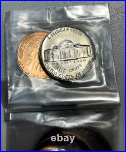 1954 Silver US Proof Set Comes in Original Box & Plastic Sleeves-Cameos/Toned