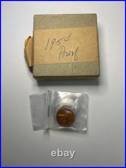 1954 Silver US Proof Set Comes in Original Box & Plastic Sleeves-Cameos/Toned