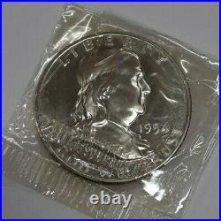 1954 US Mint Silver Proof Set 5 Gem Coins in Original Mint Box Not Stapled