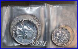 1954 US Proof Set 5 Coin Set 3 Silver Coins and Box 1c-50c All Original 1954 US Proof Set 5 Coin Set 3 Silver Coins and Box 1c-50c All Original