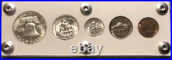 1954 US Silver Proof Set Frosty Gem Coins White Capital Holder Display Box