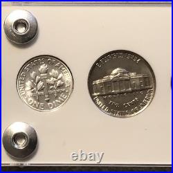 1954 US Silver Proof Set Frosty Gem Coins White Capital Holder Display Box