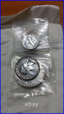 1954 U. S. Mint Silver Proof Set 5 Beautiful Coins Original Box & Wrapping