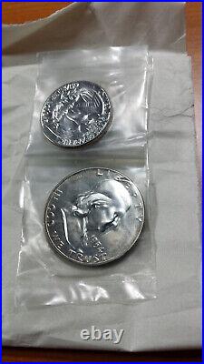 1954 U. S. Mint Silver Proof Set 5 Beautiful Coins Original Box & Wrapping