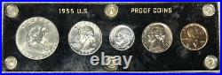 1955 5 Silver Coin Proof Set In Proof Set Plastic Holder BOX-CS1