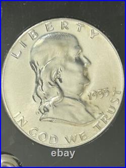 1955 5 Silver Coin Proof Set In Proof Set Plastic Holder BOX-CS1