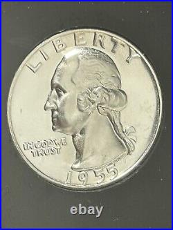 1955 5 Silver Coin Proof Set In Proof Set Plastic Holder BOX-CS1