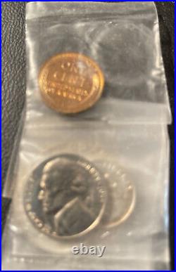 1955 US Silver Proof Set in Original Box 1c-50c Coins In Plastic Nice