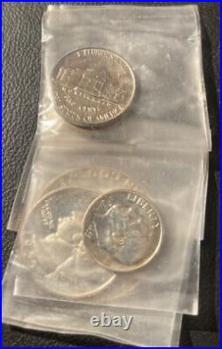 1955 US Silver Proof Set in Original Box 1c-50c Coins In Plastic Nice