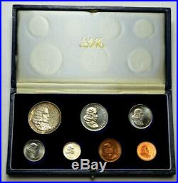 1965 7 Coin Proof Set Silver 1 Rand Rare Proof Coin South Africa Nat. Toning, Box