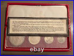 1966 Lesotho 4 Coins Silver Proof Set 5+10+20+50 Licente Original Box+coa #1479
