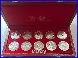 1969 Franklin Mint PROOF Republic of Tunisia Sterling Silver 10 Coin Set in Box 1969 Franklin Mint PROOF Republic of Tunisia Sterling Silver 10 Coin Set in Box