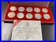 1969 Republic Tunisienne PROOF Silver Set 10 Coins In Original Box