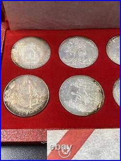 1969 Republic Tunisienne PROOF Silver Set 10 Coins In Original Box
