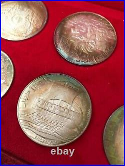1969 Tunisia Tunisienne Franklin Mint 10 Coin Proof Silver Set COA Original Box