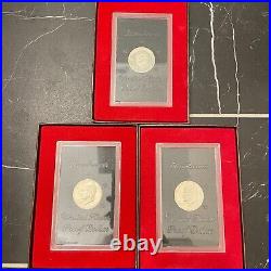 1971-1974 S Proof Esenhower 9 Brown Box Lot 40% Silver Ike Dollar Coin