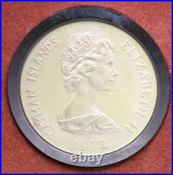 1972 Cayman Islands $25 Silver Proof QEII & Philip Anniversary Box COA-1.52 ASW