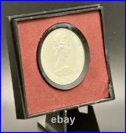 1972 Cayman Islands $25 Silver Proof QEII & Philip Anniversary Box COA-1.52 ASW