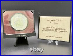 1972 Cayman Islands $25 Silver Proof QEII & Philip Anniversary Box COA-1.52 ASW
