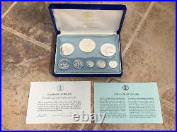 1974 Belize Silver Proof 8pc Set with Box & Certificate