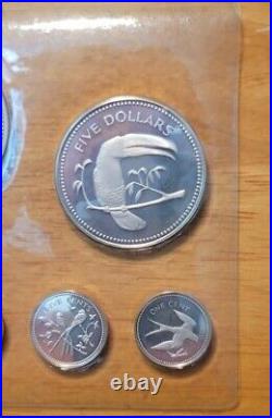 1974 Coinage Of Belize Solid Sterling Silver Proof Set with Box & COA